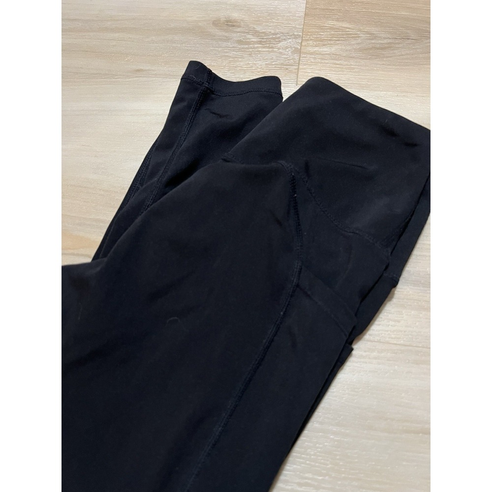 TSLA Womens Yoga Leggings Pants Black Stretch Pull On Elastic Waist Pocket Small